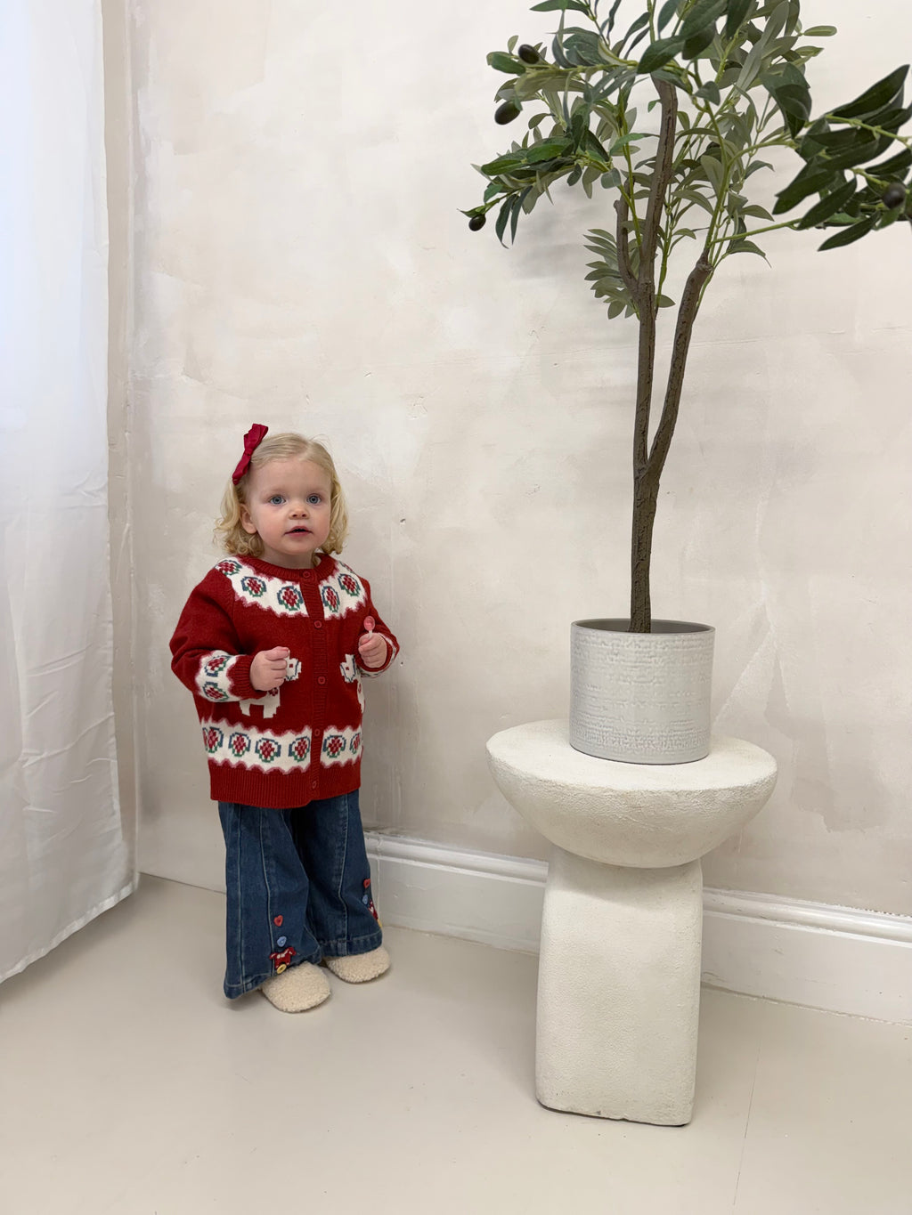 Red Pony Cardigan & Jean 2 Piece Set