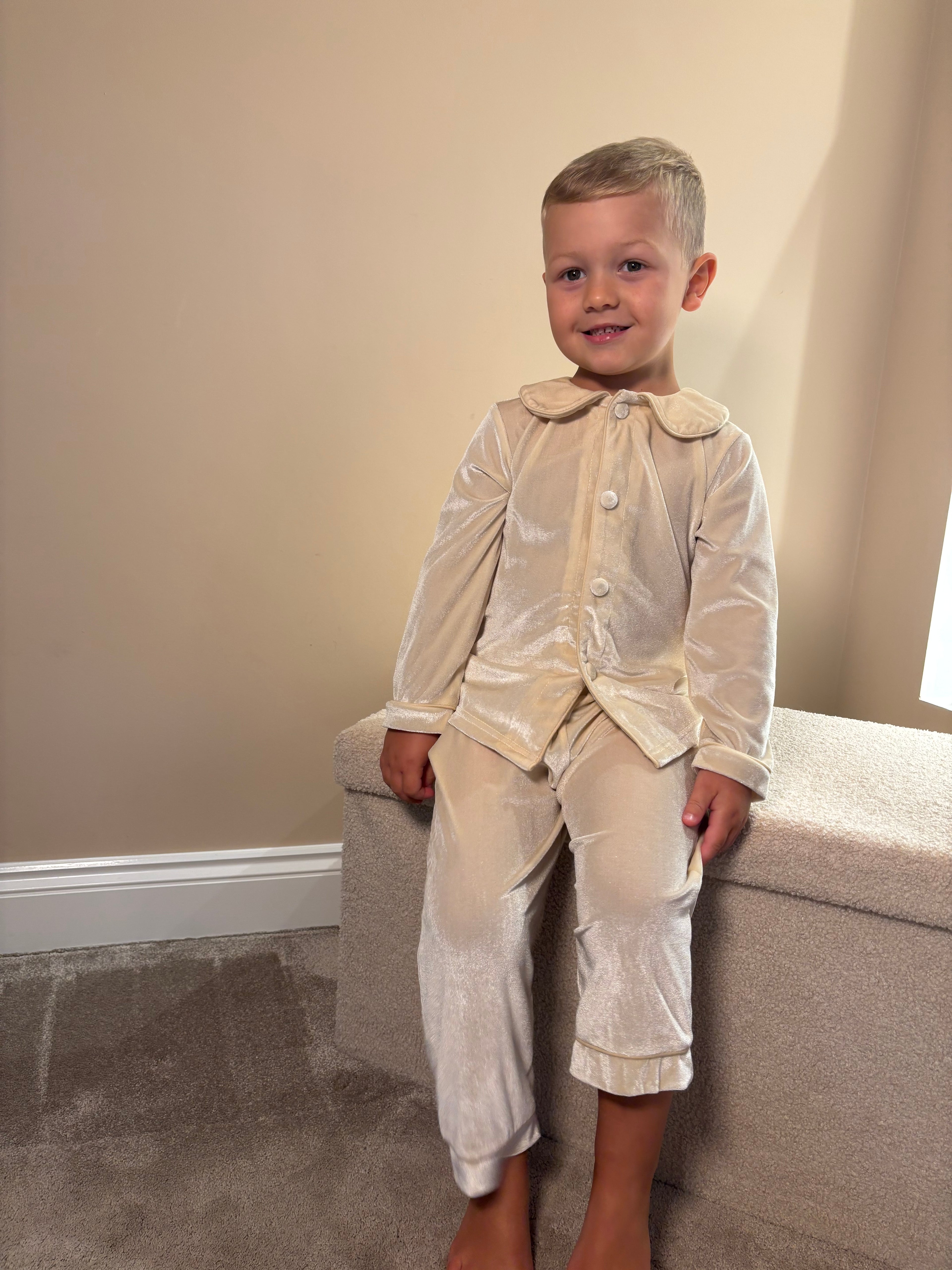 Boys Velvet Christmas PJs