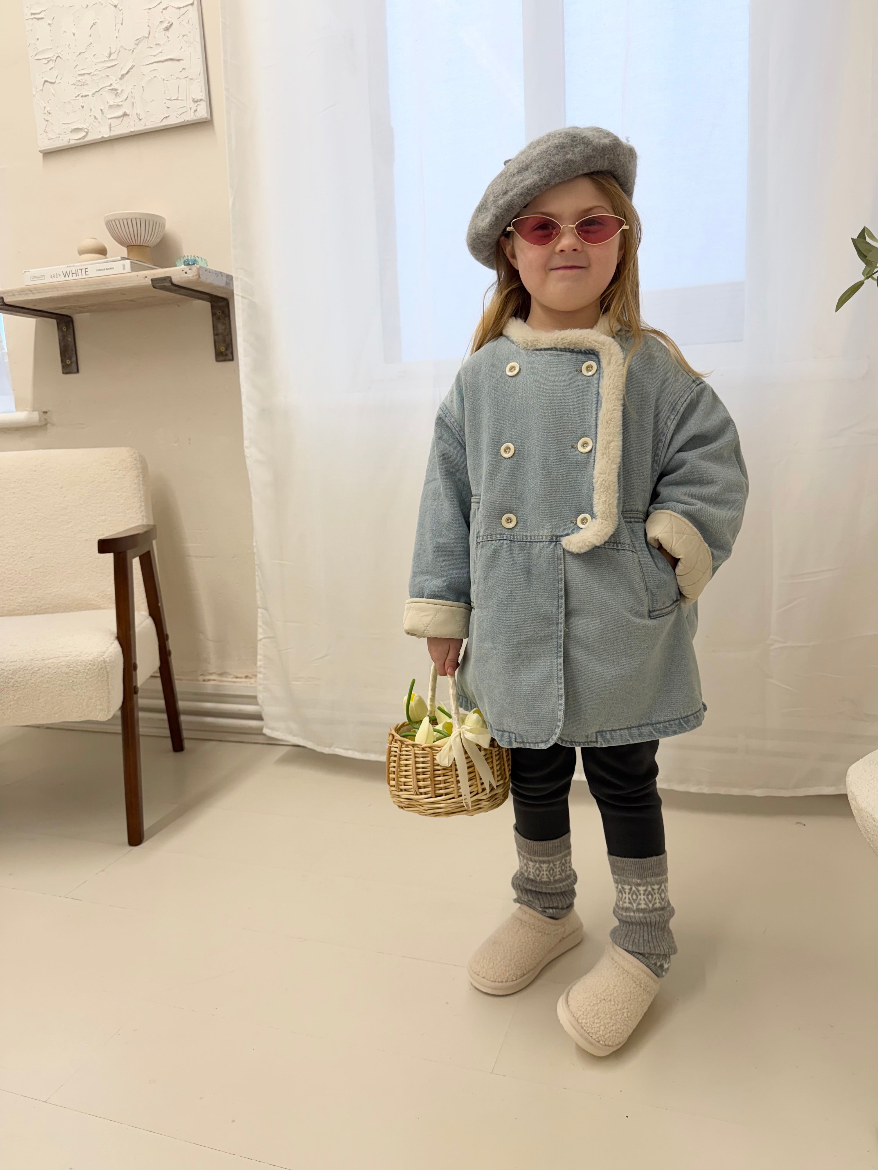 Oversized Denim Jacket & Leggings Set