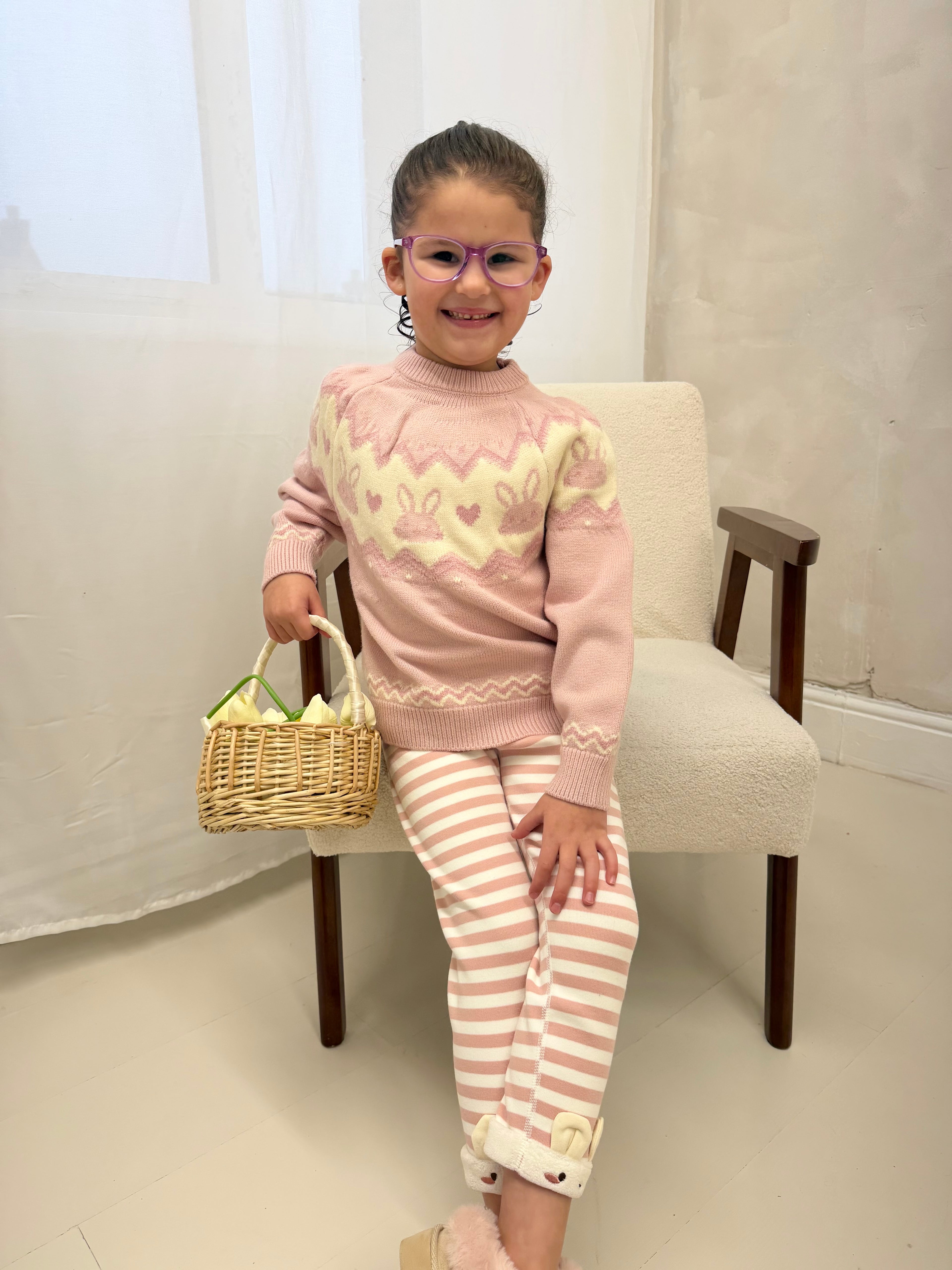 Pink Rabbit Jumper Set