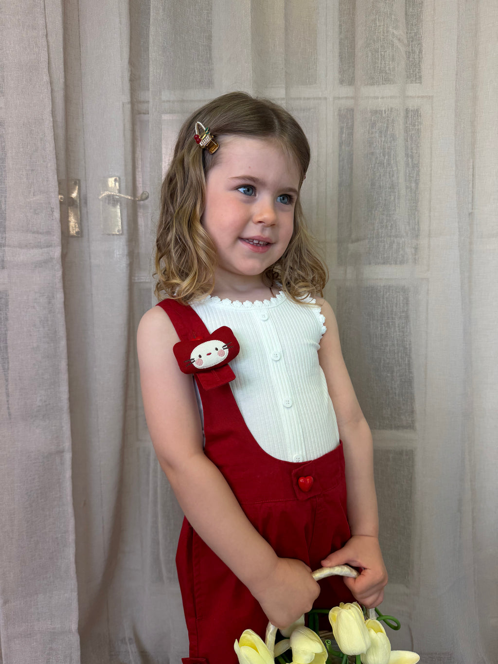 Red Cat 1 Shoulder Playsuit Set
