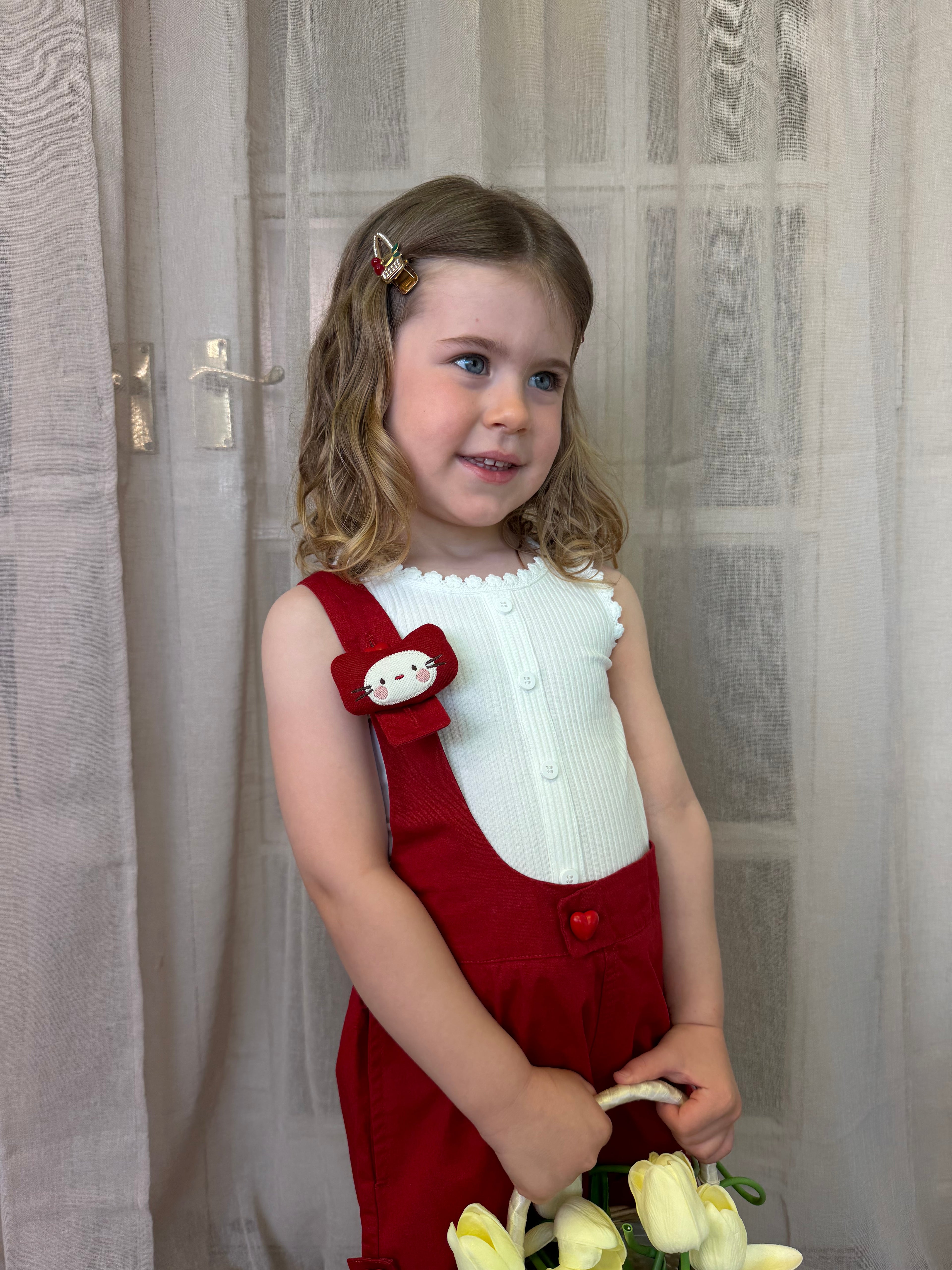 Red Cat 1 Shoulder Playsuit Set