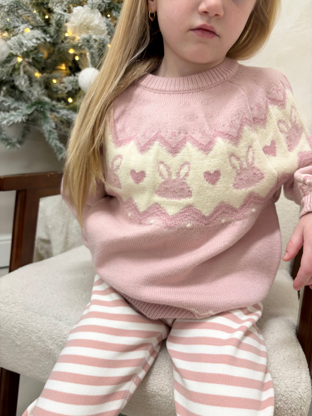 Pink Rabbit Jumper Set