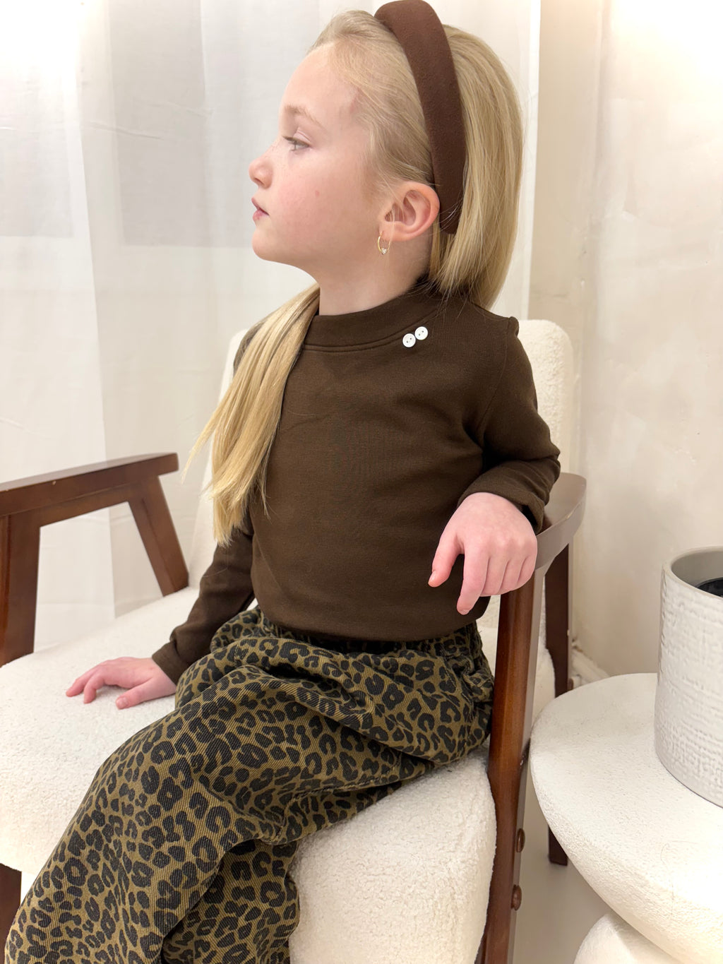 Dark Leopard Print Jean Set