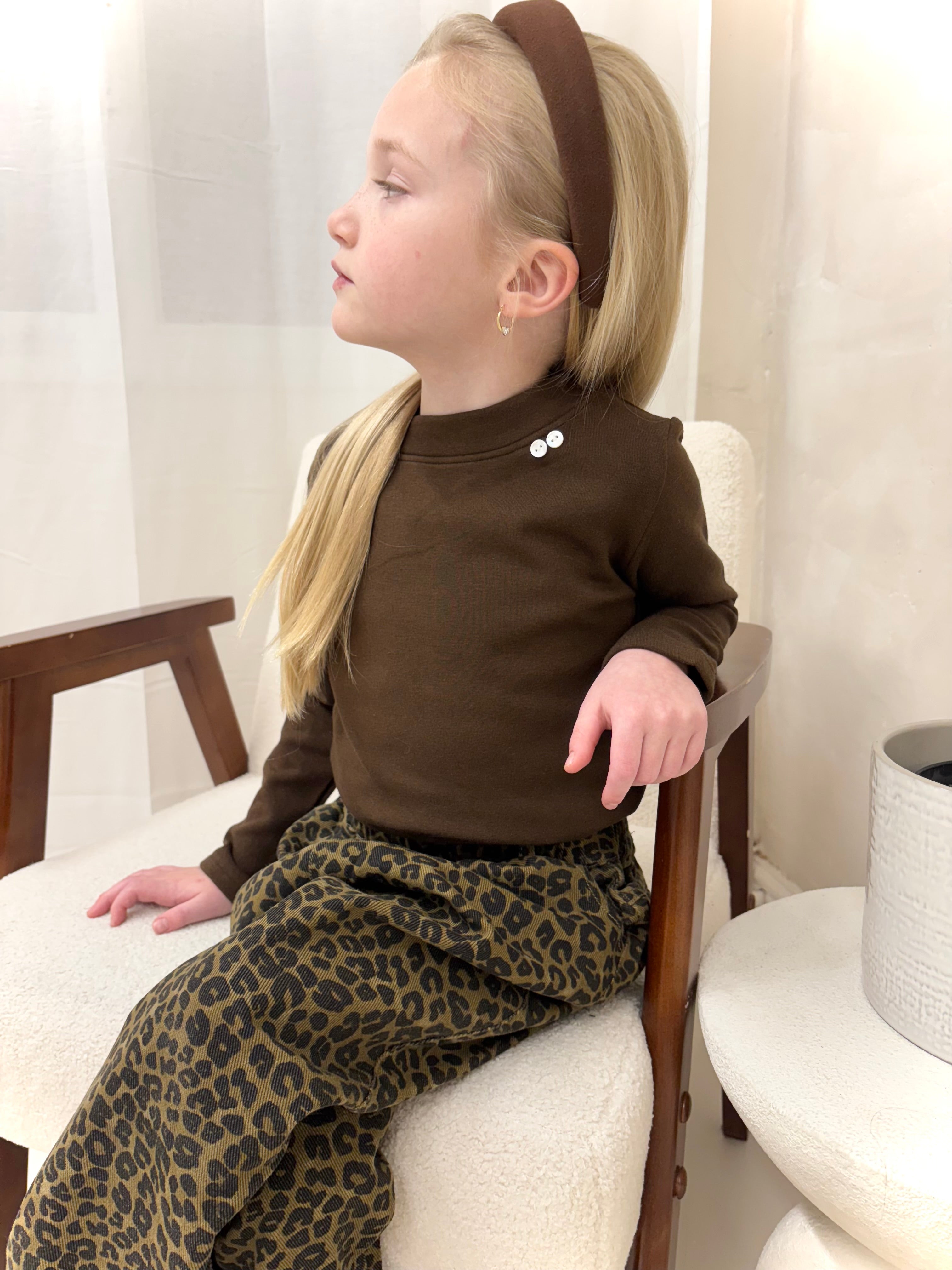 Dark Leopard Print Jean Set