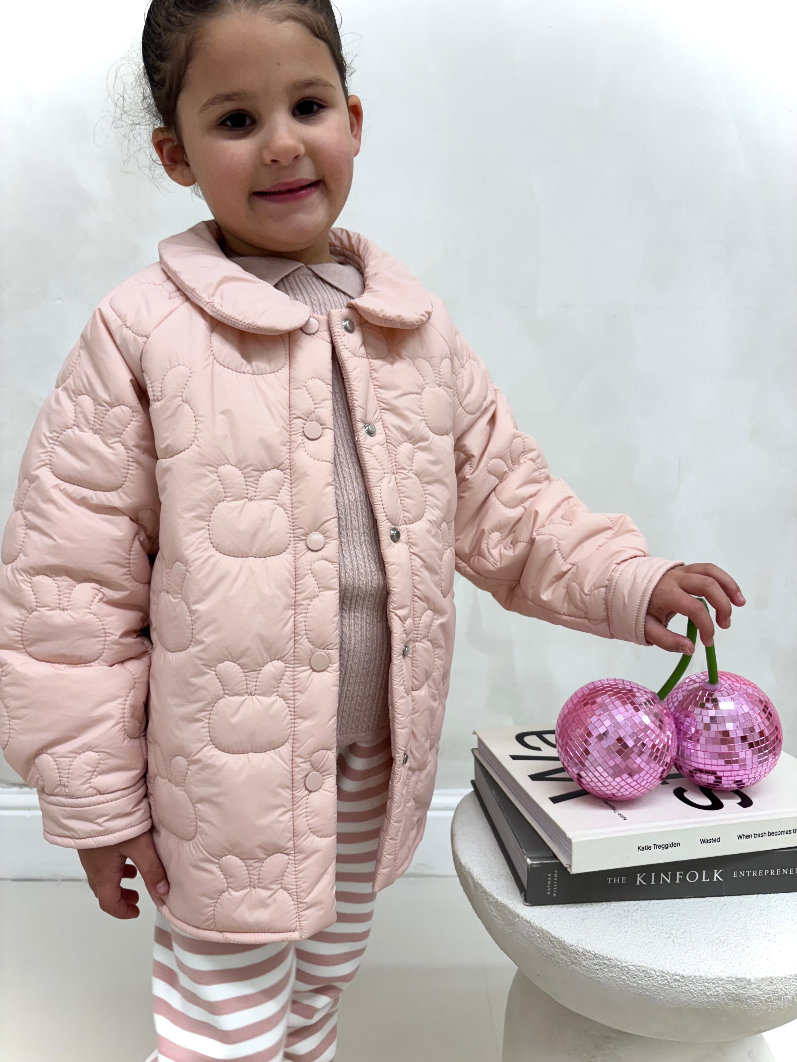 Pink Rabbit Puffer Jacket