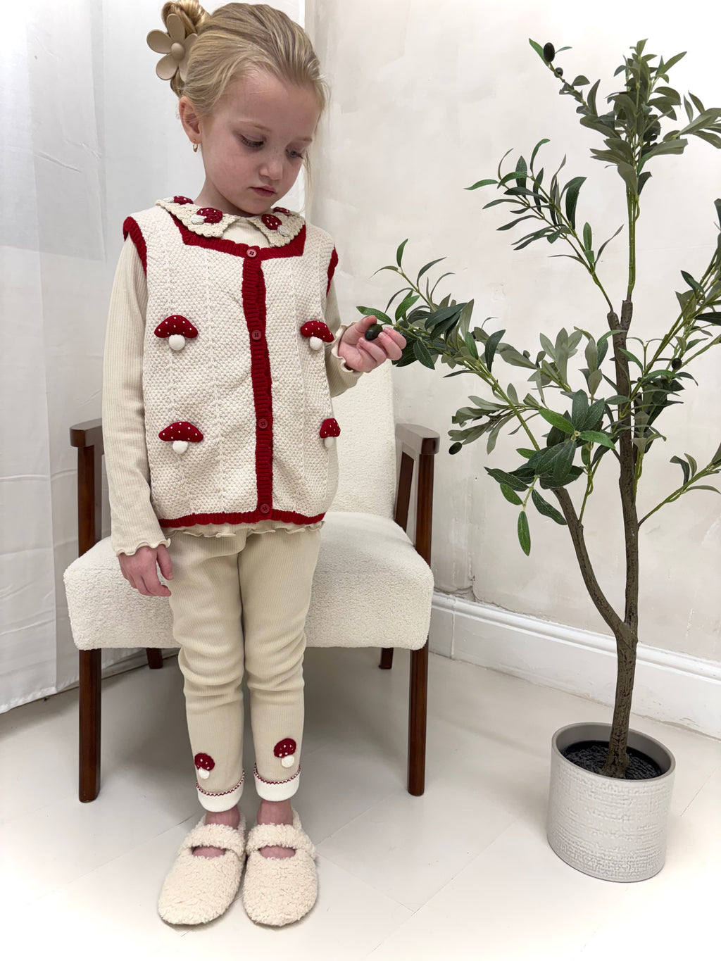 Red Mushroom 3 Piece Leggings Set