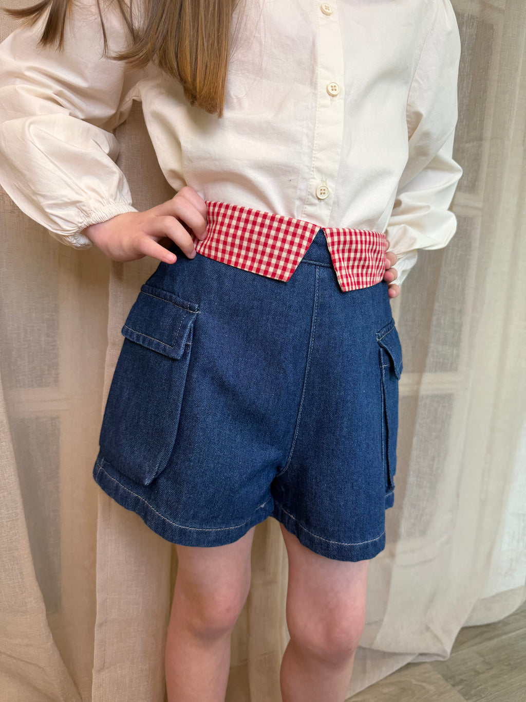 Bunny Shirt & Checked Skort Set