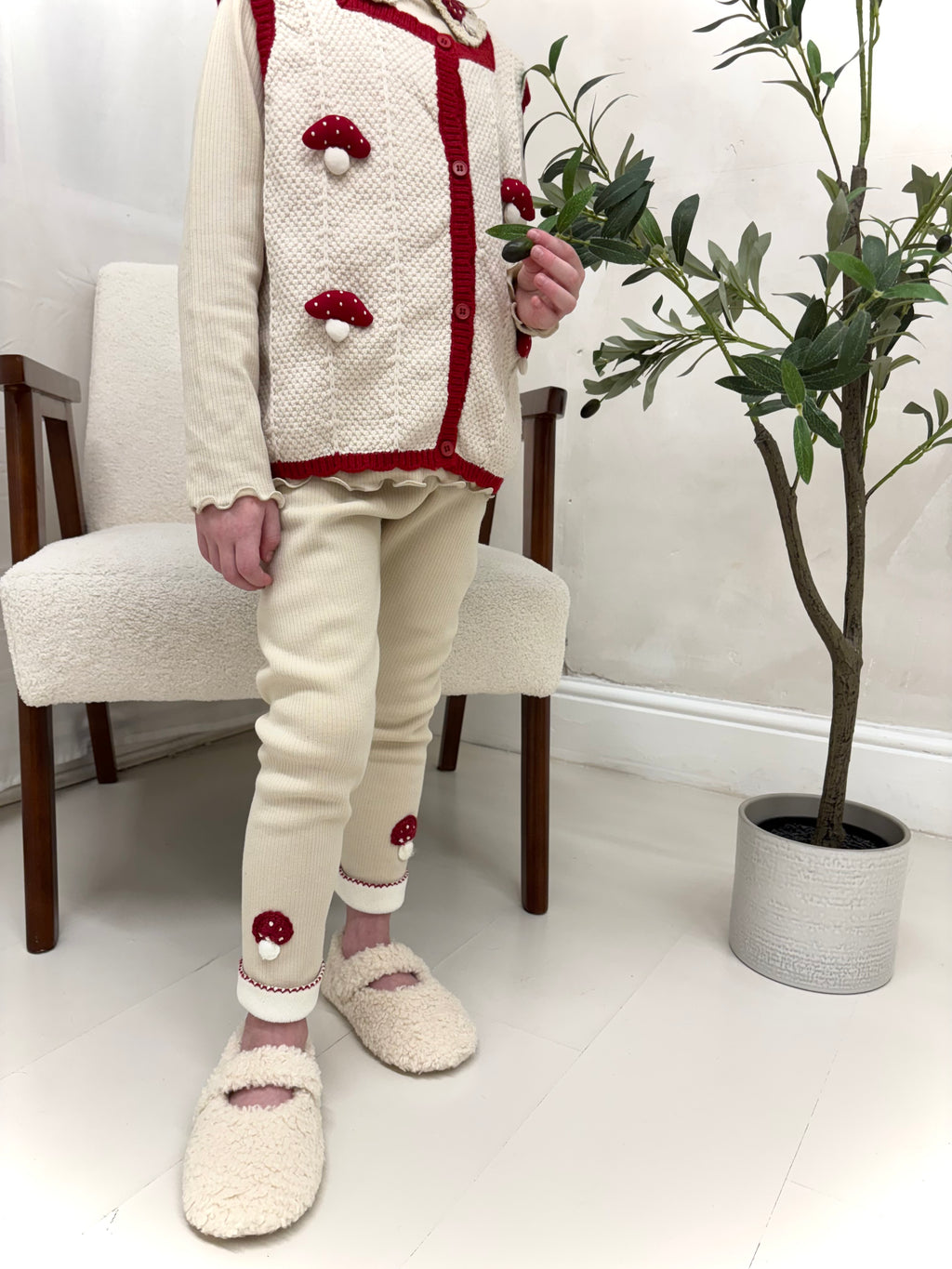 Red Mushroom 3 Piece Leggings Set