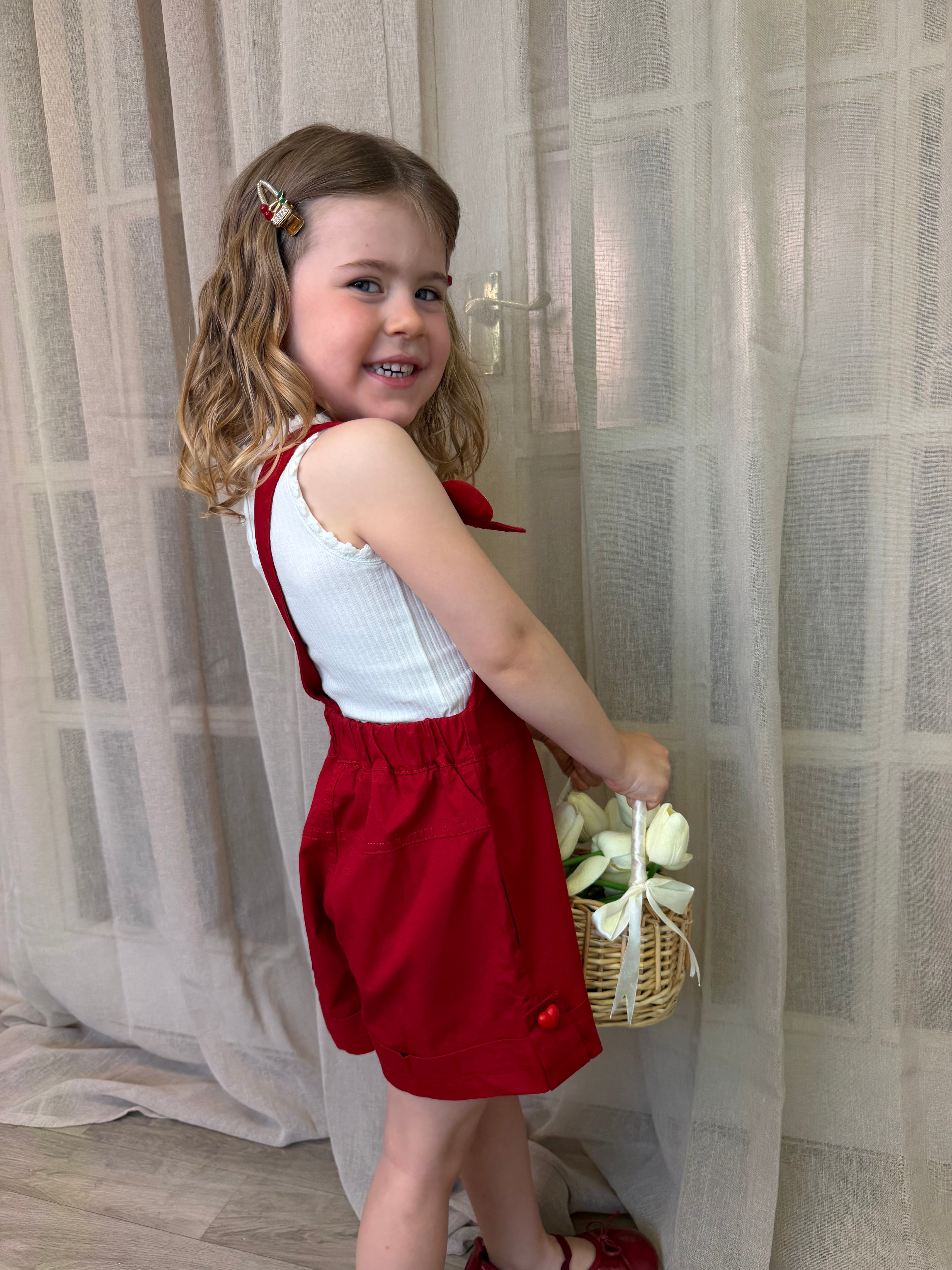 Red Cat 1 Shoulder Playsuit Set