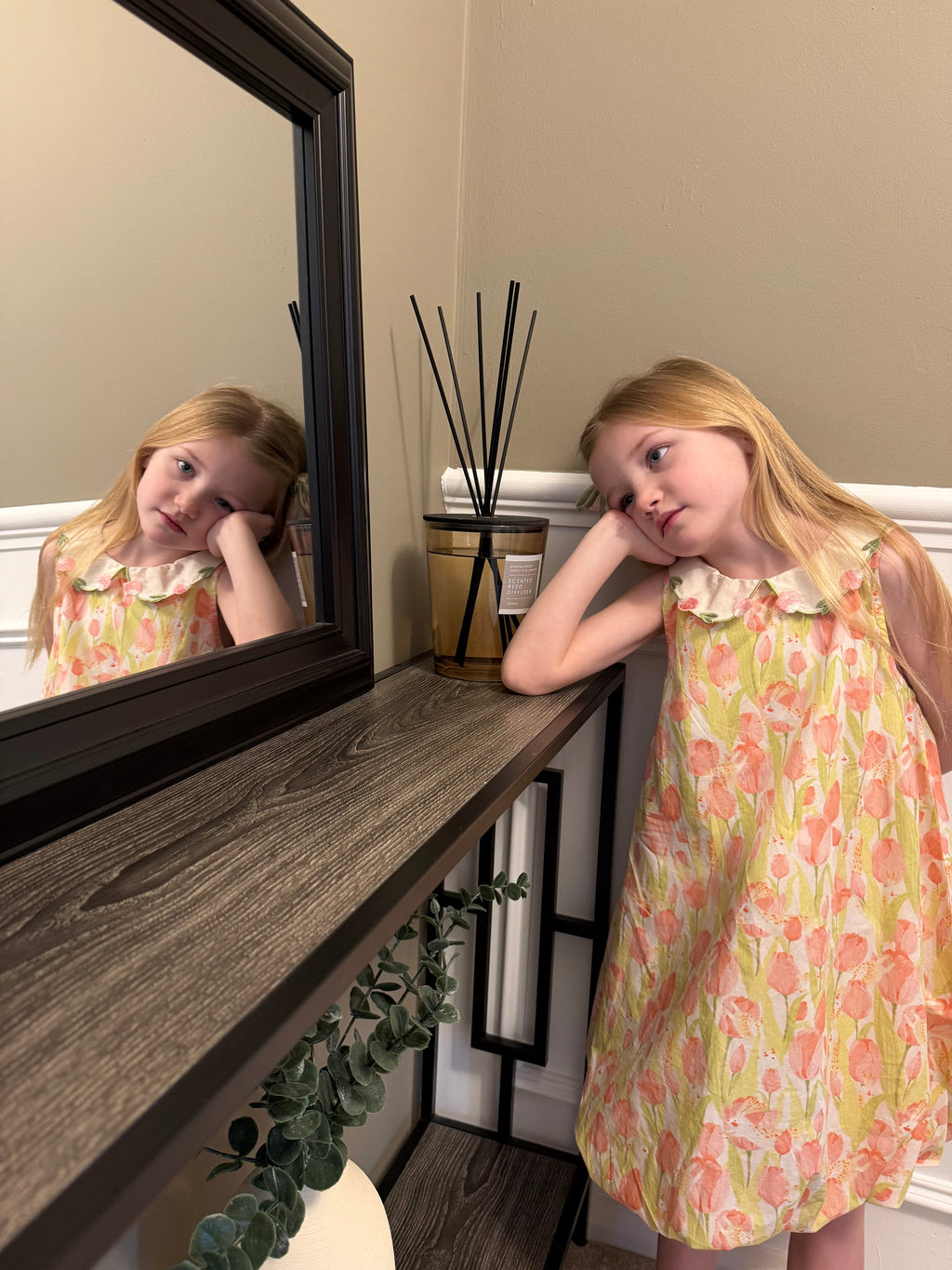 Tulip & Bunny Dress and Cardigan Set