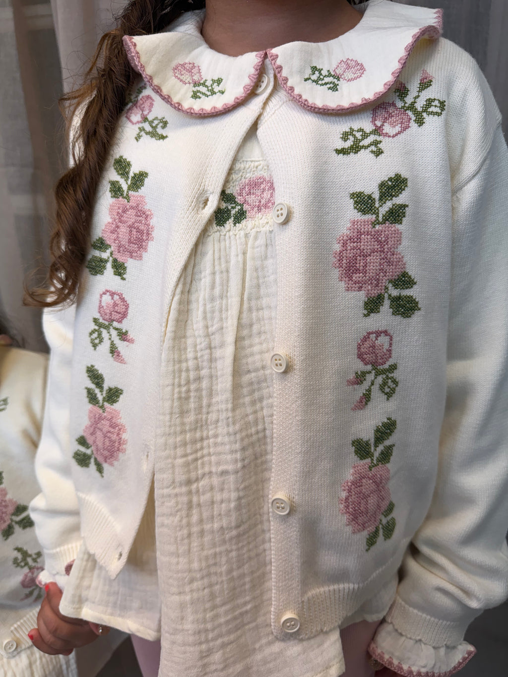 Floral Shirt and Cardigan 2 Piece Set