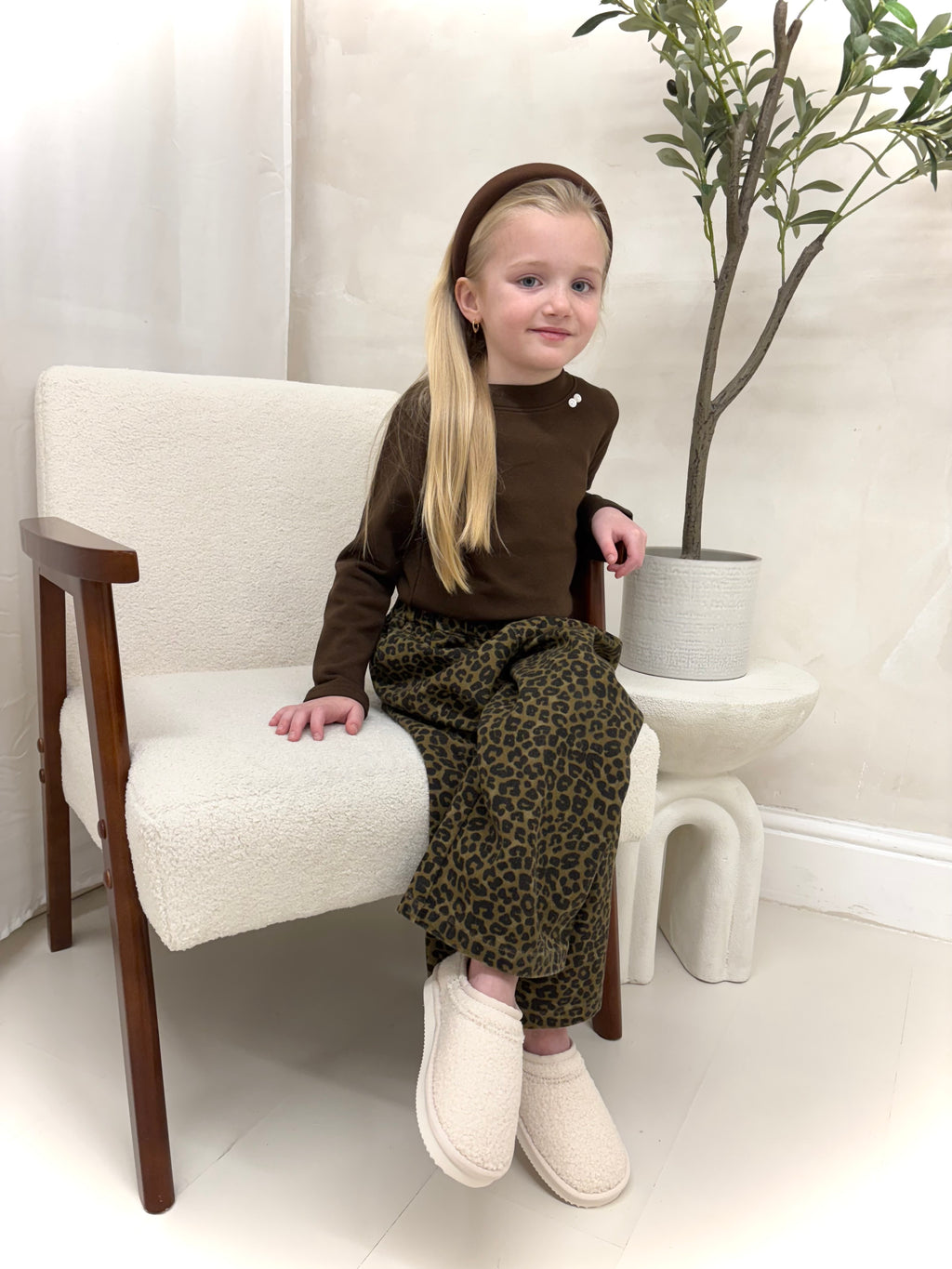 Dark Leopard Print Jean Set