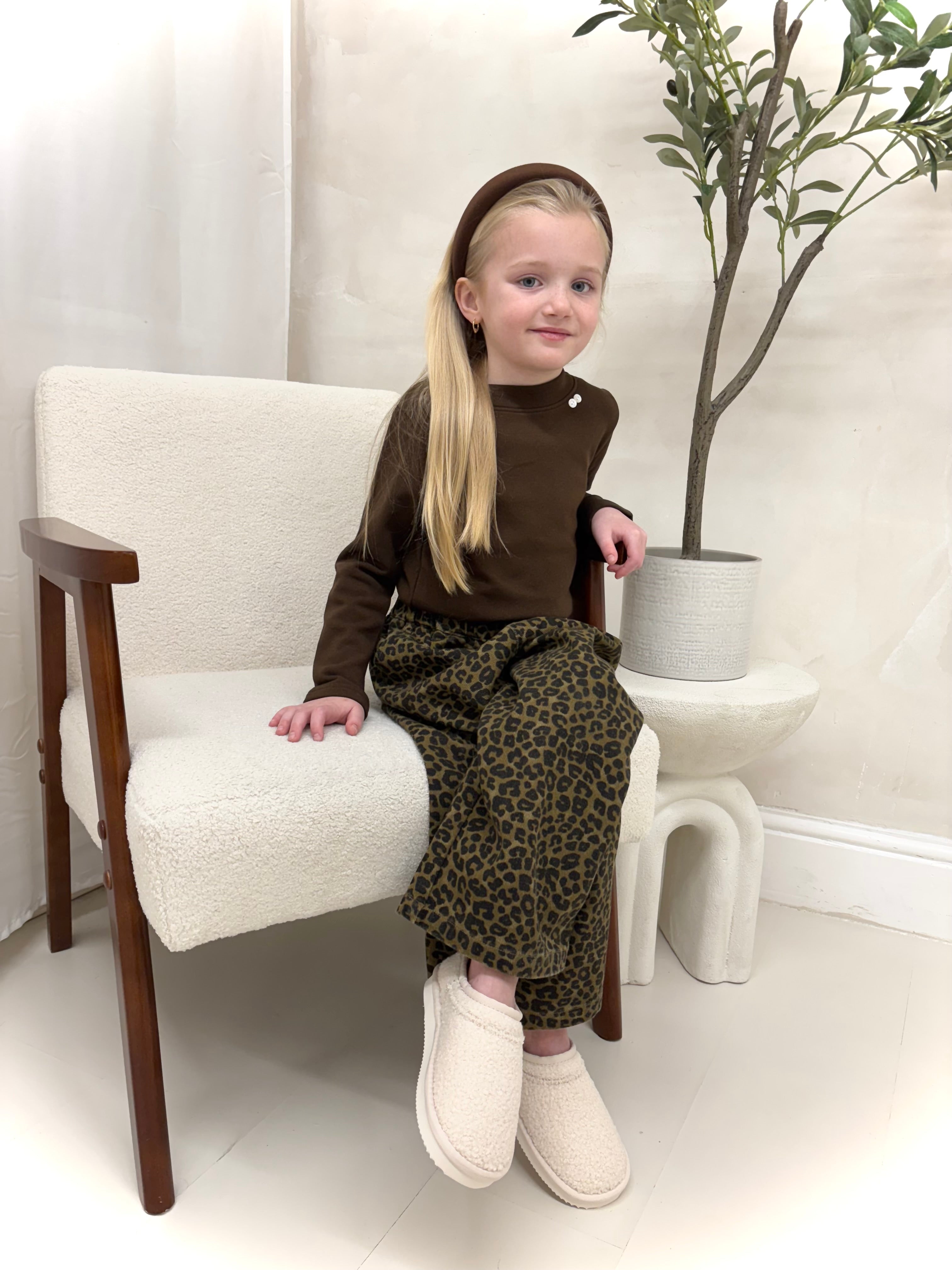 Dark Leopard Print Jean Set