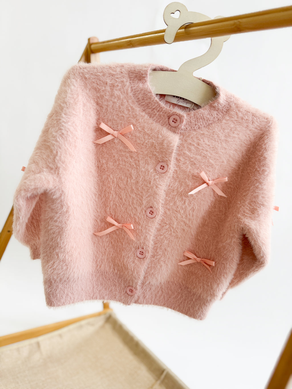 Pink Bow Cardigan