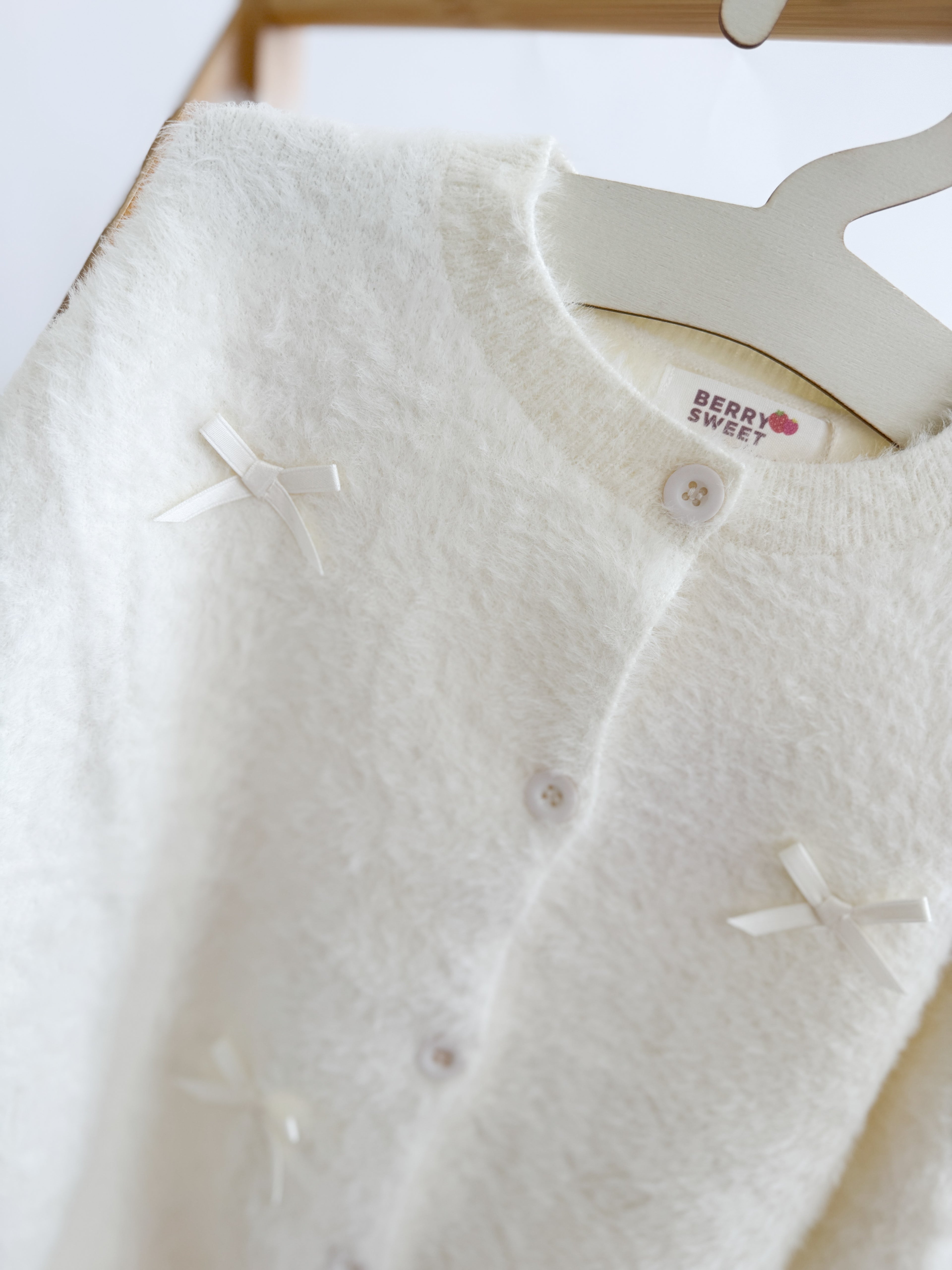 White Bow Cardigan