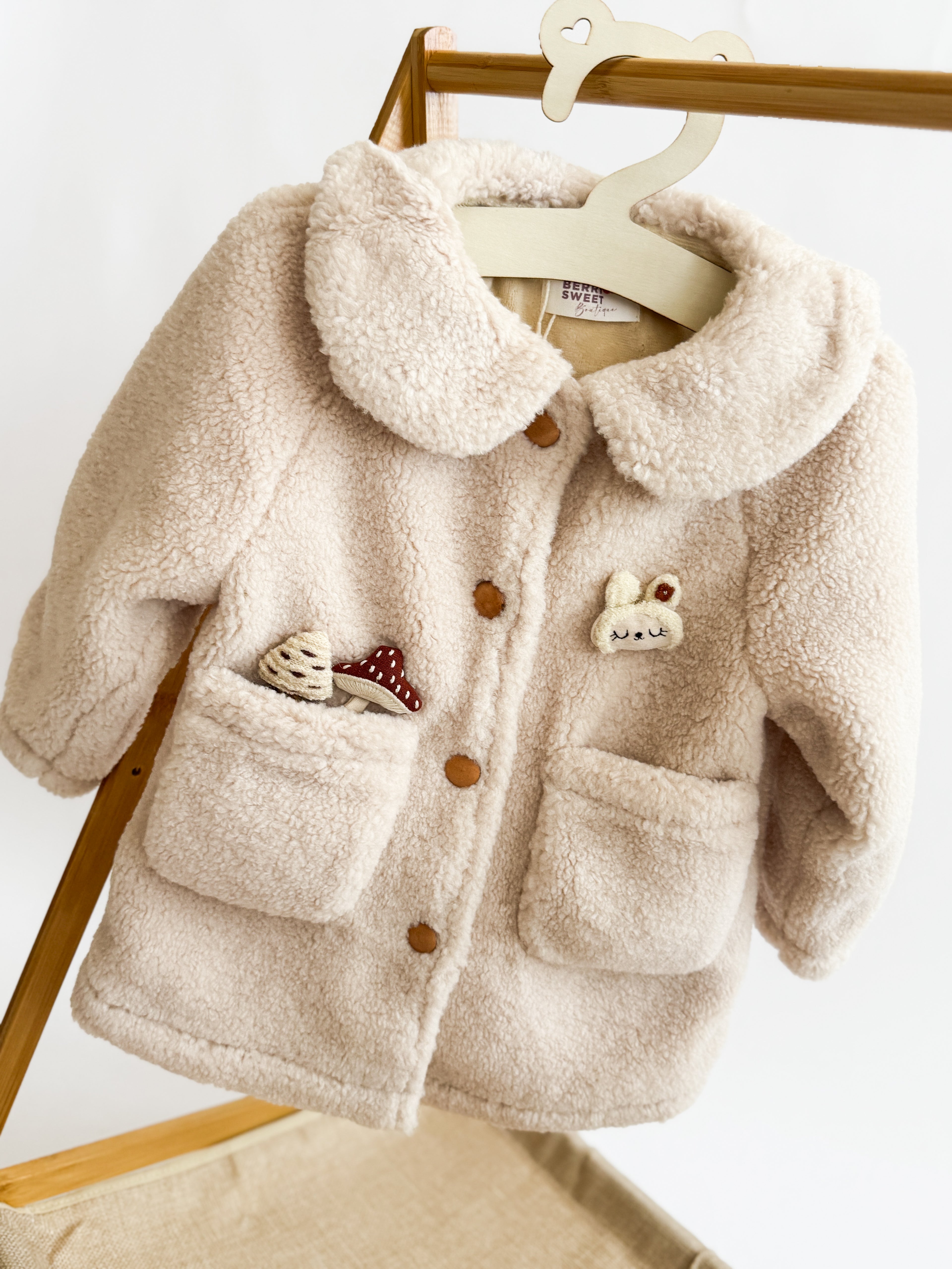 Bunny & Mushroom Lined Coat