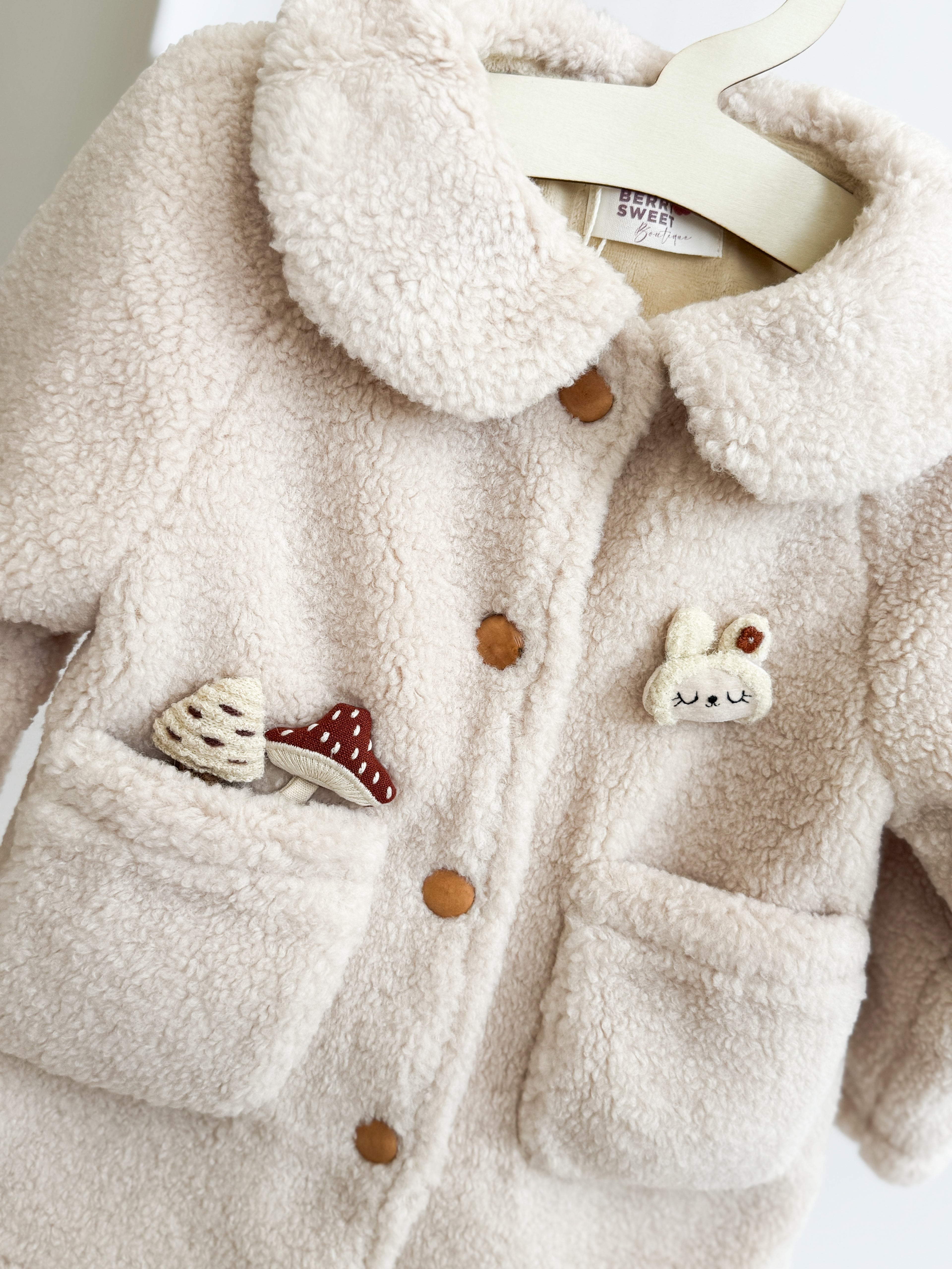 Bunny & Mushroom Lined Coat