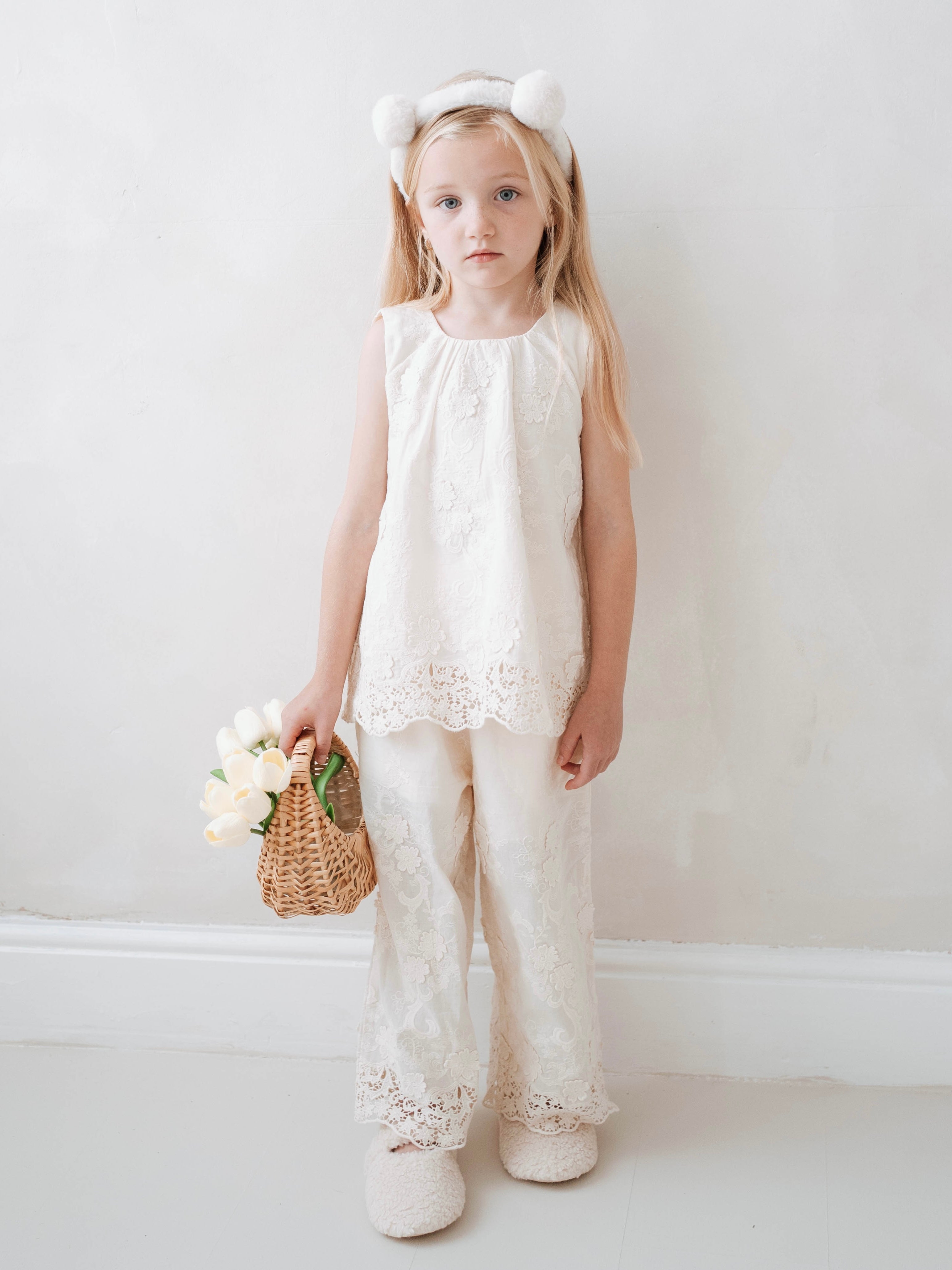 Cream Embroidery Set